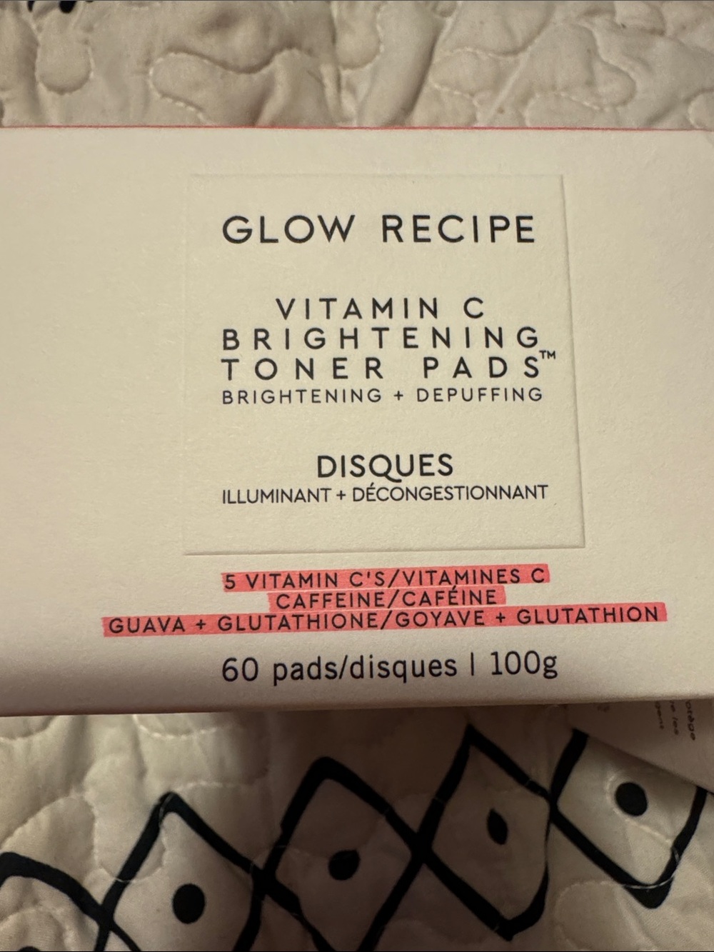 Glow Recipe Vitamin C Toner Pads- Brightening + De puffing